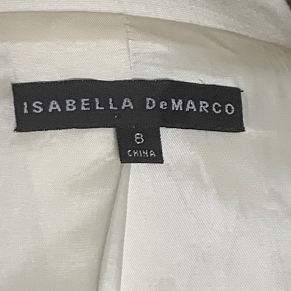 Isabella DeMarco Women White 5 Button Jacket Sz 8 - Picture 7 of 8